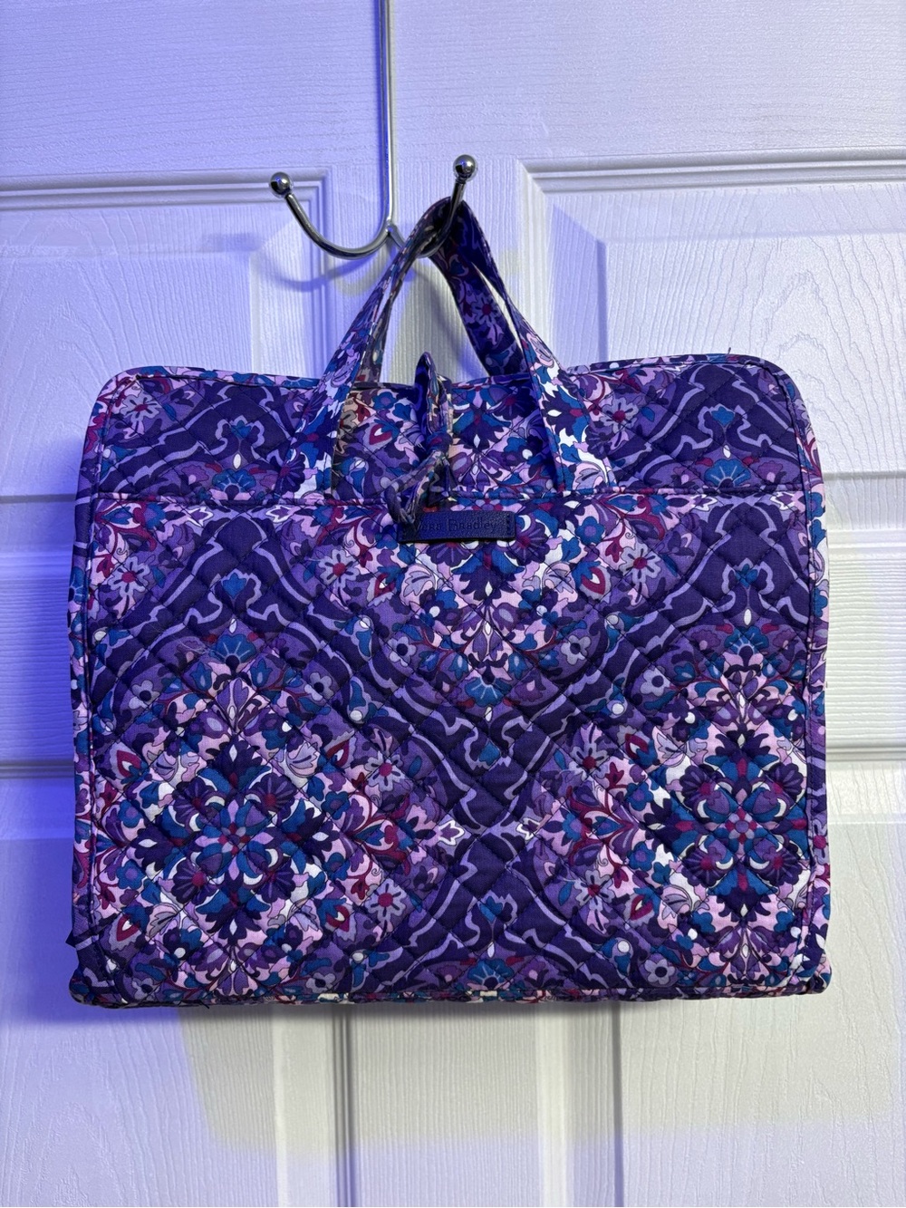 Vera Bradley Quilted Purple Patterned toiletries case